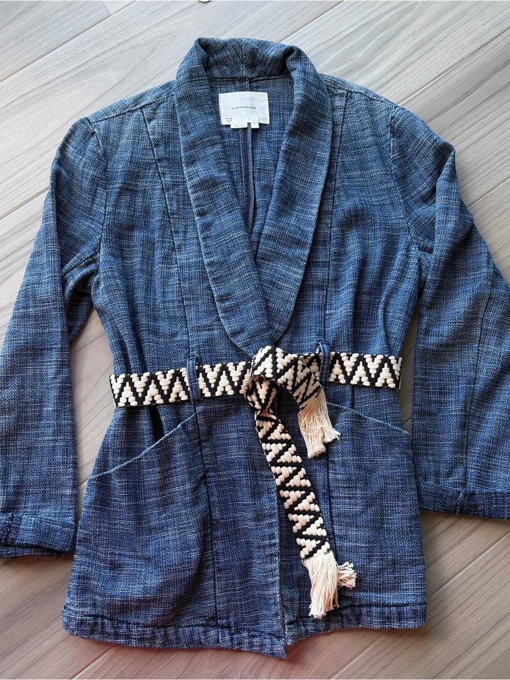 Anthropologie Tie Blazer